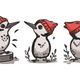 Winter Woodpecker Trio Embroidery Design, Instant Download