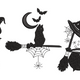Witch Broom, Black Cat & Cauldron Halloween Embroidery Design