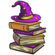 Witch Hat Books Embroidery Design, Halloween Book Stack Machine Embroidery Pattern, Instant Download