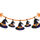 Witch Hat Garland Embroidery Design, Halloween Banner Pattern, Instant Download