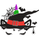 Witch Hat Halloween Embroidery Design V2, Instant Download