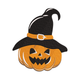 Witch Hat Jack O' Lantern Pumpkin Embroidery Design, Instant Download