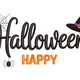 Witch Hat and Spider Web Embroidery Design, Halloween Machine Embroidery Pattern, Instant Download