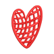 Woven Heart Outline Embroidery Design, Instant Download