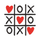 XO Heart Tic Tac Toe Embroidery Design, Instant Download