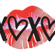 XOXO Lip Kiss Embroidery Design, Instant Download