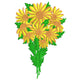 Yellow Daisy Bouquet Embroidery Design, Summer Floral Machine Embroidery Pattern, Instant Download