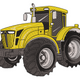 Yellow Tractor Embroidery Design, Farm Machine Embroidery Pattern, Instant Download