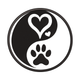 Yin Yang Paw Heart Embroidery Design, Instant Download