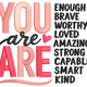 You Are Enough Motivational Embroidery Design, Instant Download