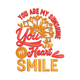 You Are My Sunshine Heart Smile Embroidery Design, Instant Download
