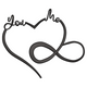 You & Me Infinity Heart Embroidery Design, Instant Download