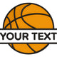Your Text Basketball Embroidery Design, Instant Download