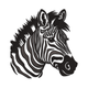 Zebra Head Embroidery Design, Instant Download