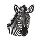 Zebra Head Embroidery Design V2, Instant Download